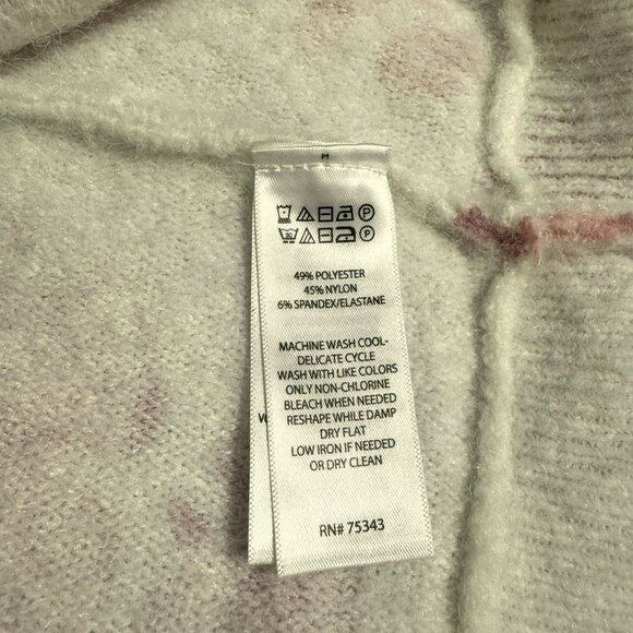 Joie Womens Soft Pink Floral Cottagecore Sweater Crew Neck Dolman Sleeves 1X NWT - Picture 2 of 4